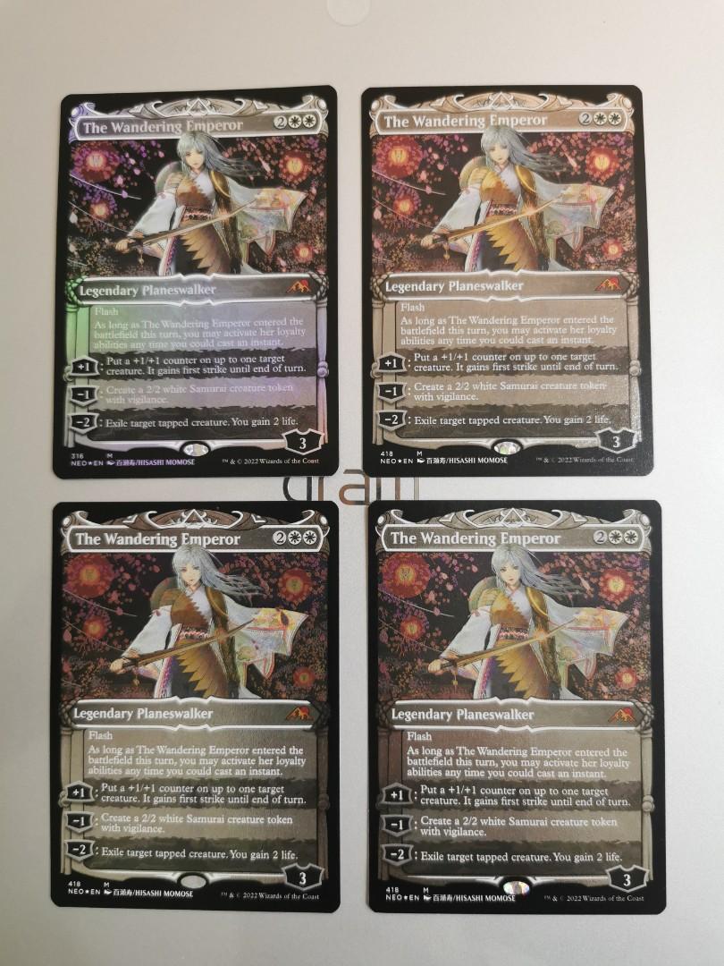 The Wandering Emperor Showcase Etched Foil x4, Hobbies & Toys, Toys