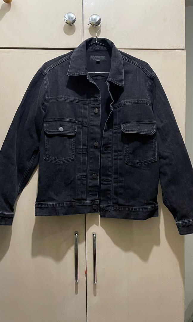 Black denim 2025 jacket uniqlo