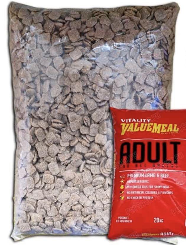 Vitality value meal dog food on sale