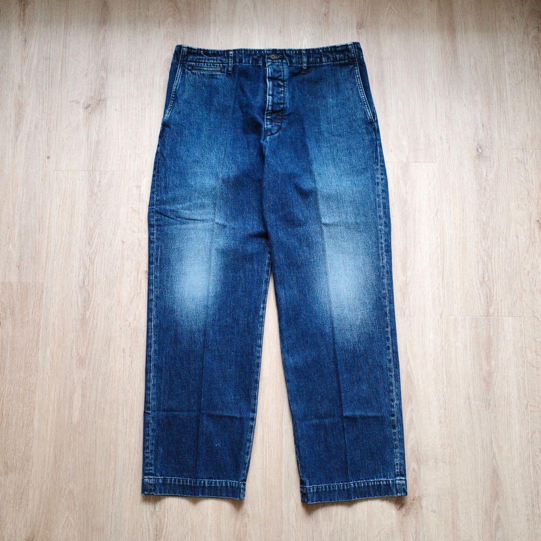 visvim SS CHINO PANTS HW TAPER DMGD, 男裝, 褲＆半截裙, 長褲- Carousell