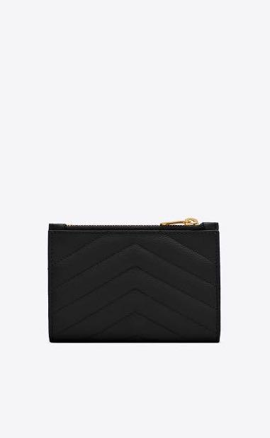 CASSANDRE MATELASSÉ Fragments Zipped bi-fold wallet in grain de