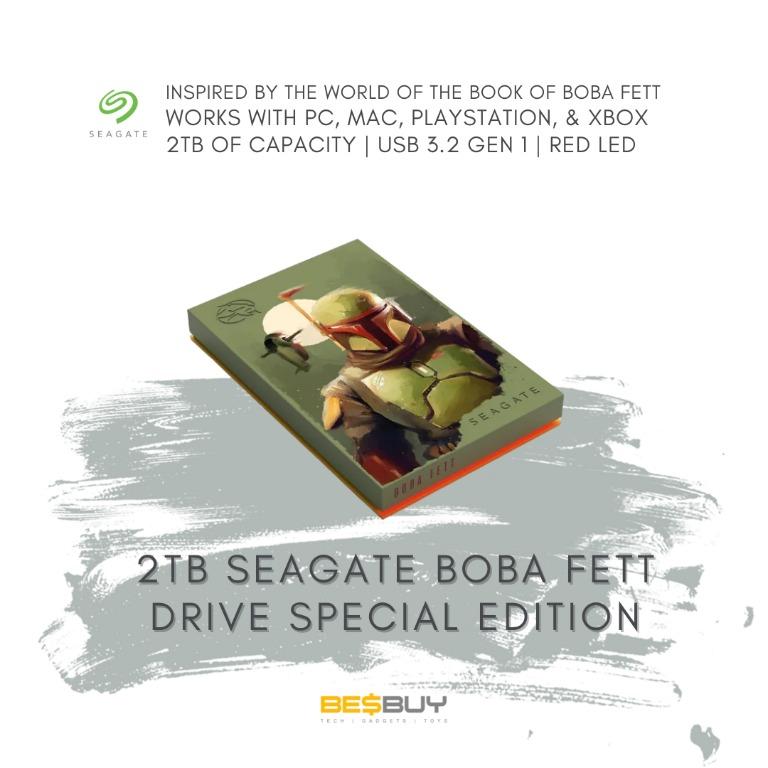 [On hand] 2TB Seagate Drive Starwars Special Edition FireCuda (Category: Hard Disks & Thumbdrives) located in Manila. Submitted by besbuyph (Listing ID 1165864968, Image 2). Description: Grogu Drive Boba Fett Drive The Mandalorian Drive BNEW and SEALED Unit available for PRE-ORDER **Prices and availability are subject to change without notice ----------------------------------------------------------- Message us for more details and complete spec
