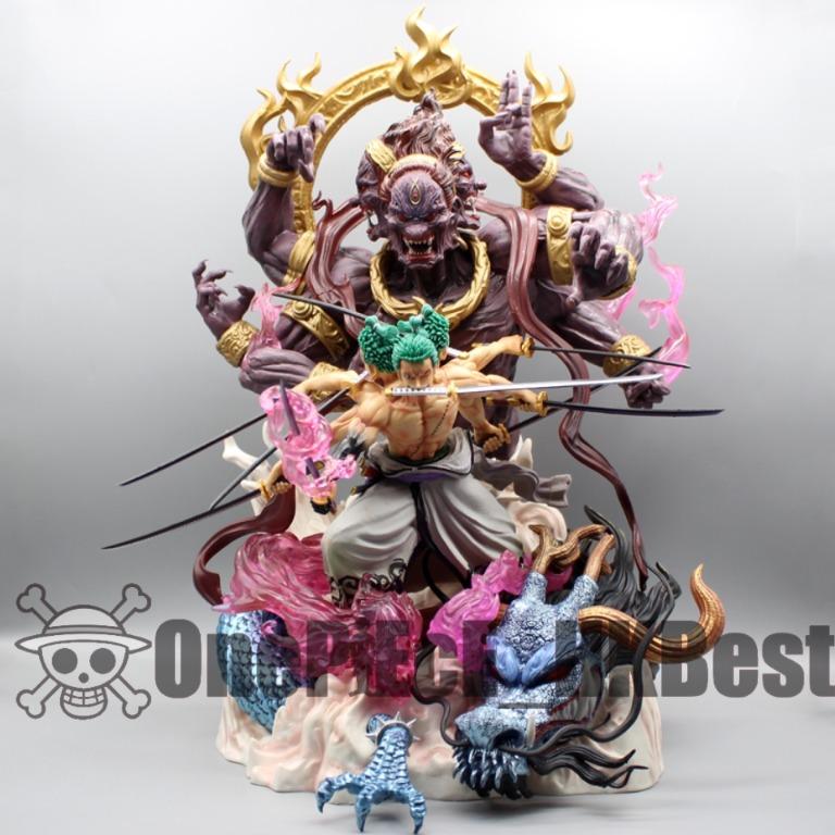 實拍驗貨展示 海賊王one Piece 鬼氣九刀流奧義阿修羅索隆巨型雕像 52cm 興趣及遊戲 玩具 遊戲類 Carousell