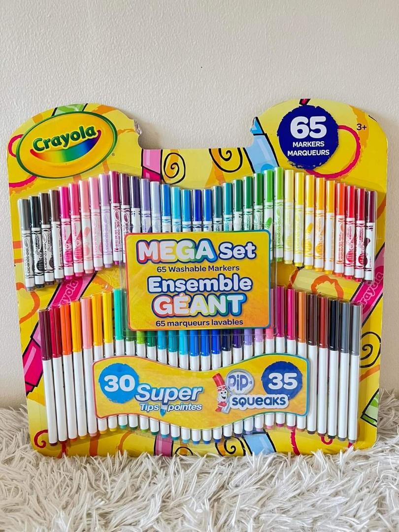 Crayola Mega Set Washable Markers, Hobbies & Toys, Stationary & Craft,  Stationery & School Supplies on Carousell