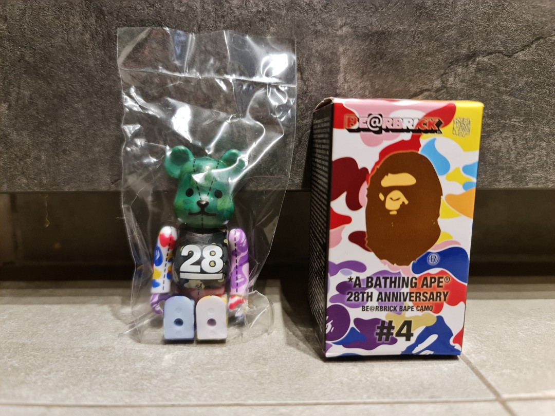 A BATHING APE® 28TH ANNIVERSARY BE@RBRICK BAPE® CAMO #4 SECRET ...