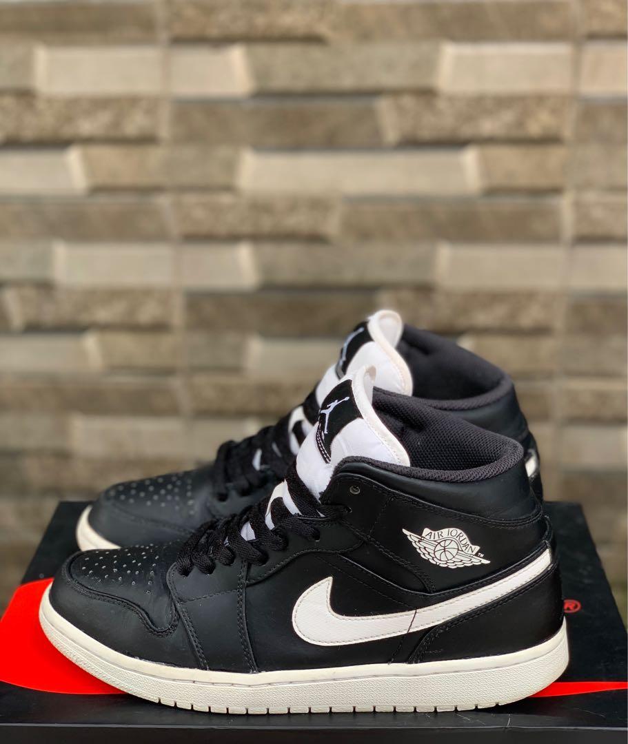 Air Jordan 1 Mid Black White US 8,5 