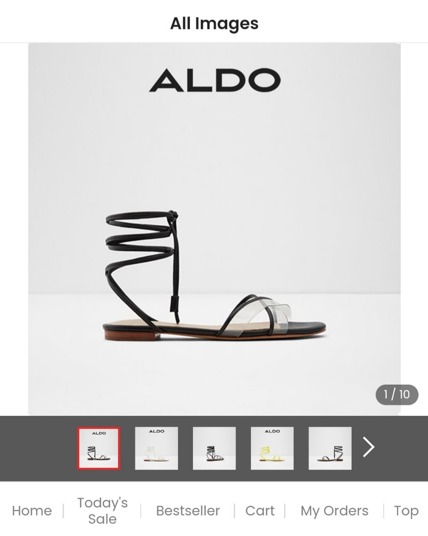 ALDO CANDID Women String Tie Square Toe Flat Sandals Women s