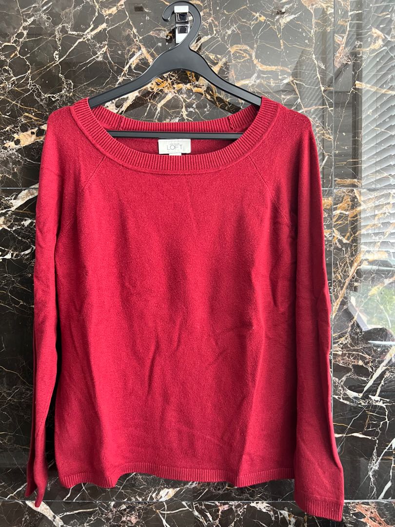 Ann taylor loft pink sweater hotsell