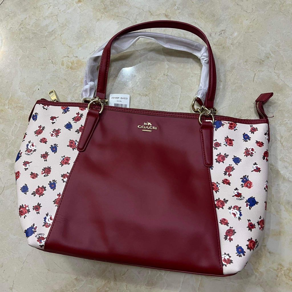 floral coach tote bag