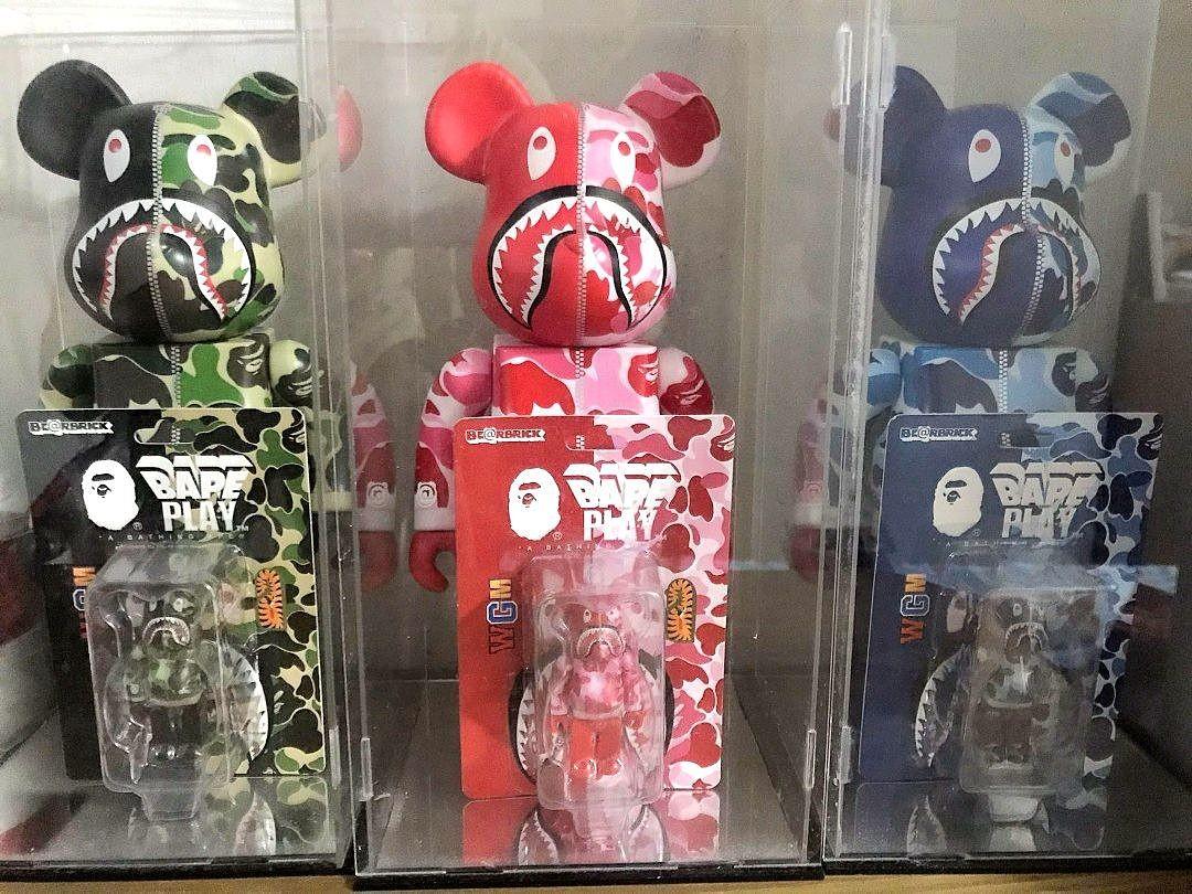 BE@RBRICK CLEAR ABC CAMO SHARK PINK 400％