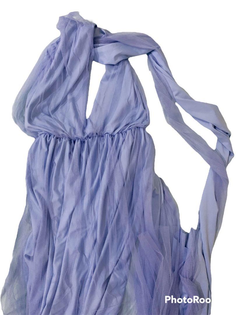 Light Blue Infinity Dress / Prom Dress with Tulle, Women's Fashion