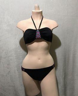 Boho Beads Padded Halter 2 Piece Bikini Swimsuit Swimwear
