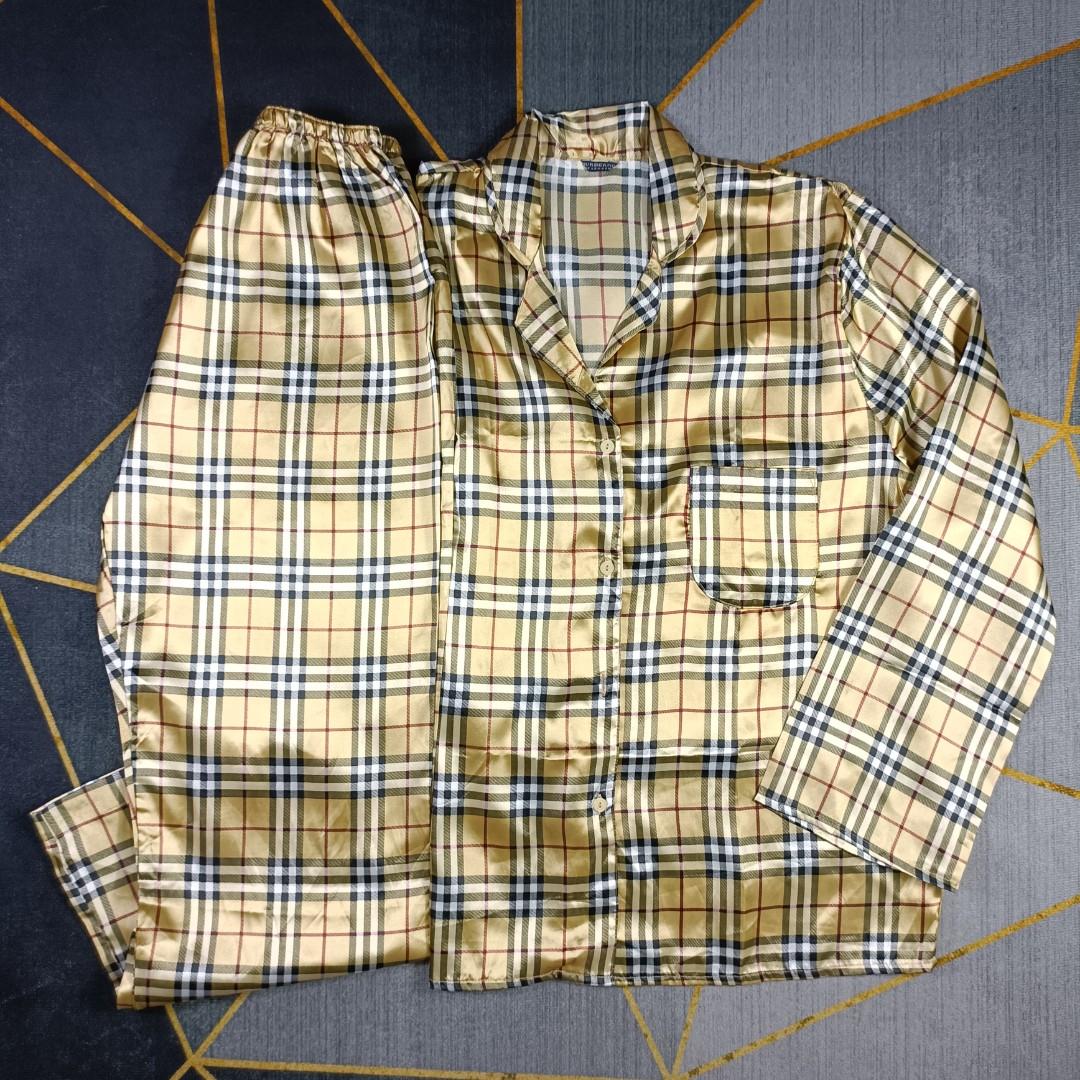 Burberry Silk Twill Pajamas set, Men's Fashion, Tops & Sets, Sleep and  Loungewear on Carousell