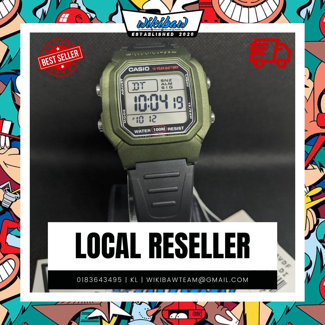 Casio Basic Digital Green (Category: Watches) located in Kuala Lumpur. Submitted by Wikibaw_Store (Listing ID 1165932730, Image 1). Description: Berminat bleh whats app 0132567368 POS & COD buleh😁 NOS Item.