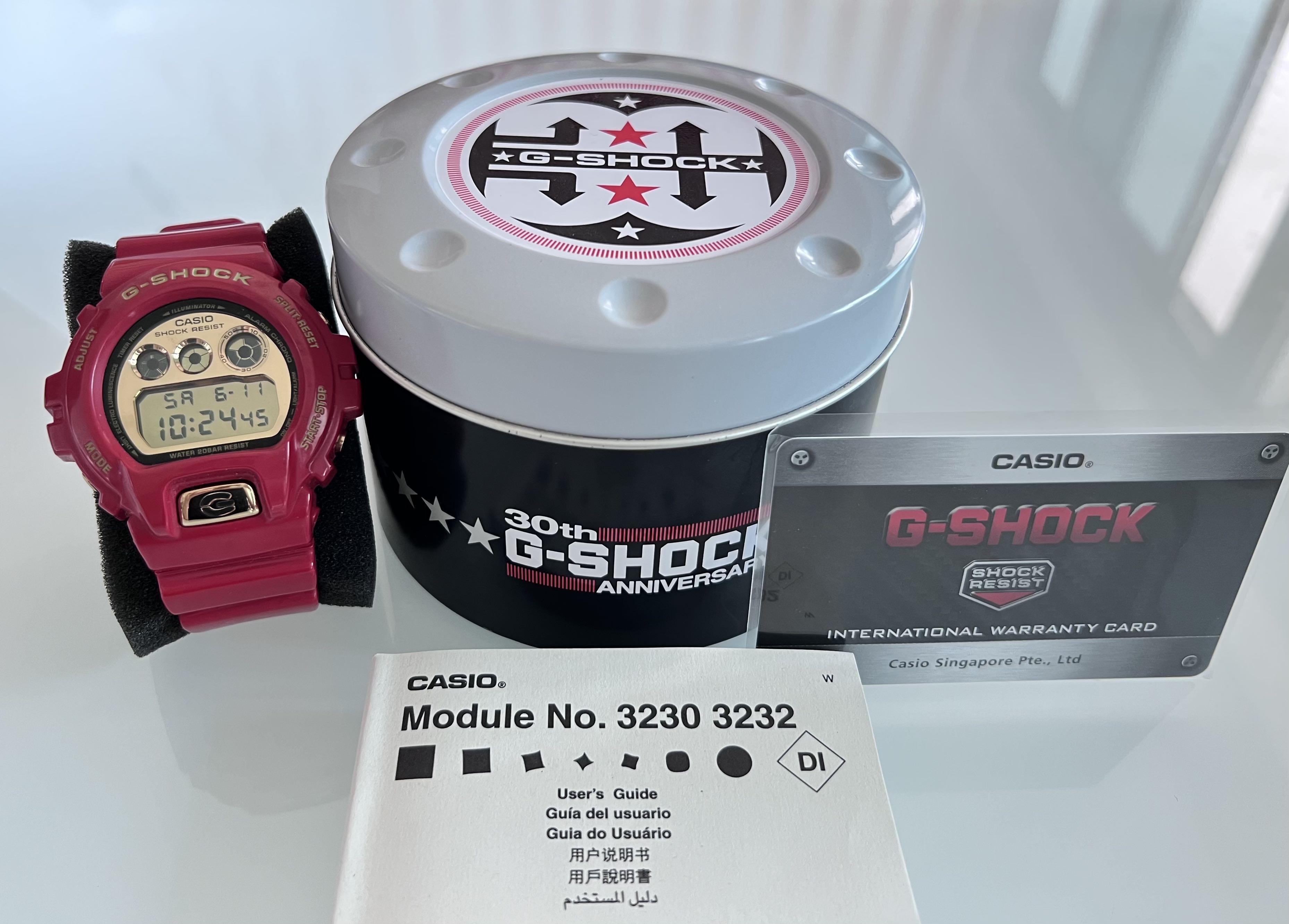 CASIO G-SHOCK DW-6930A-4JR 30TH ANNIVERSARY RISING RED