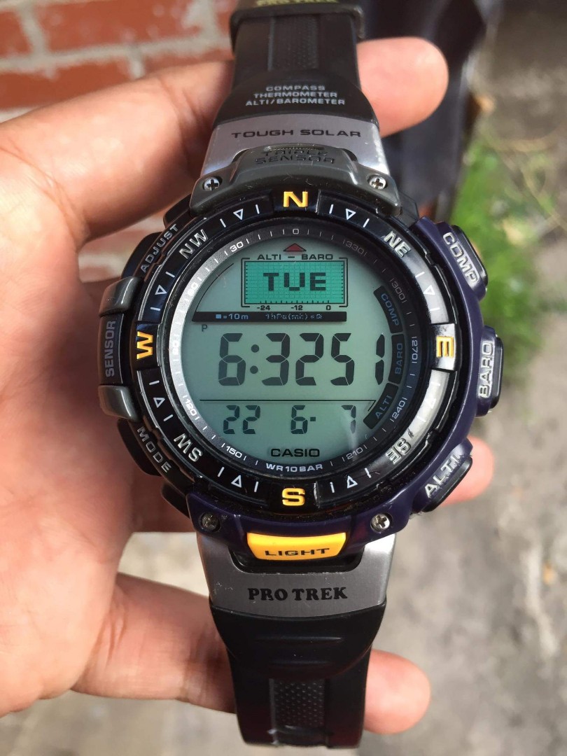 Prg 40 Casio Casio Protrek Prg-40 Digital Quartz Men Triple