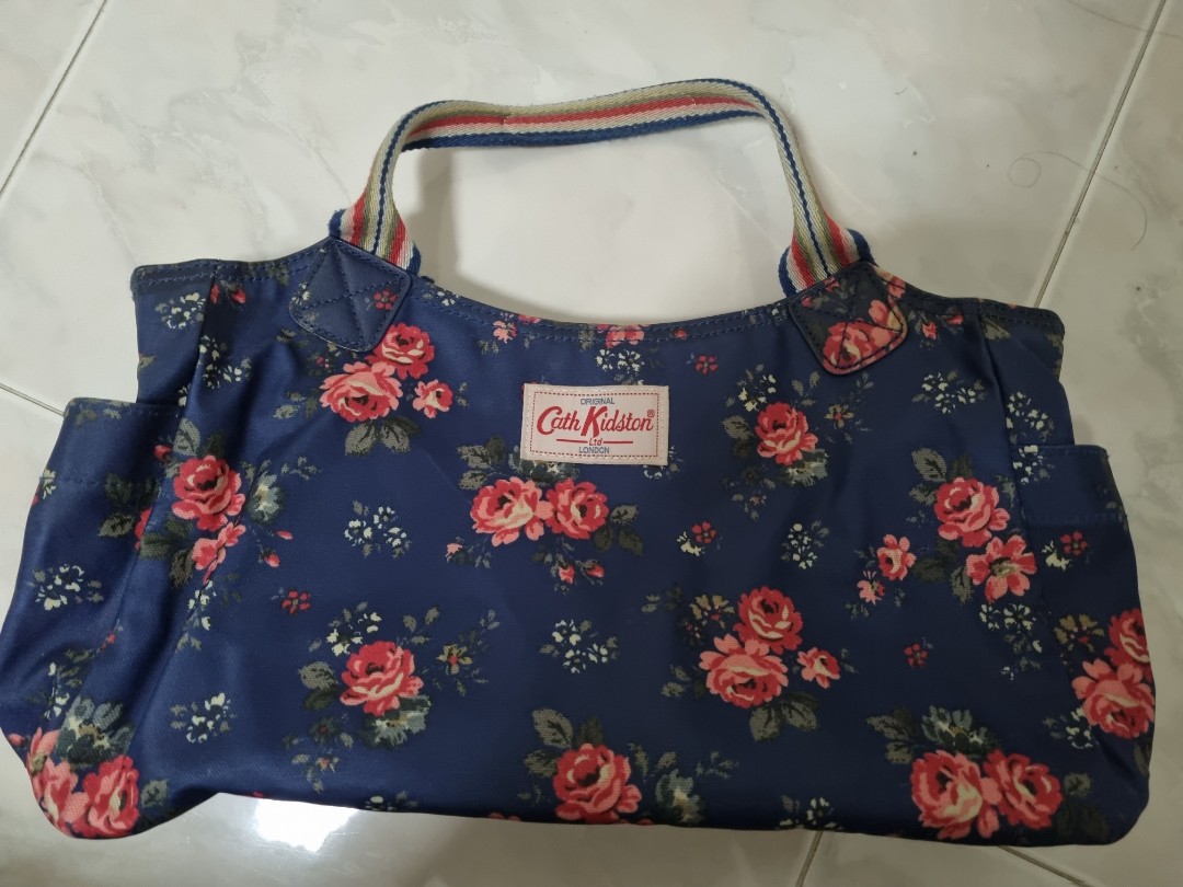 CATH KIDSTON Royal Blue Matt Field Rose Day Bag