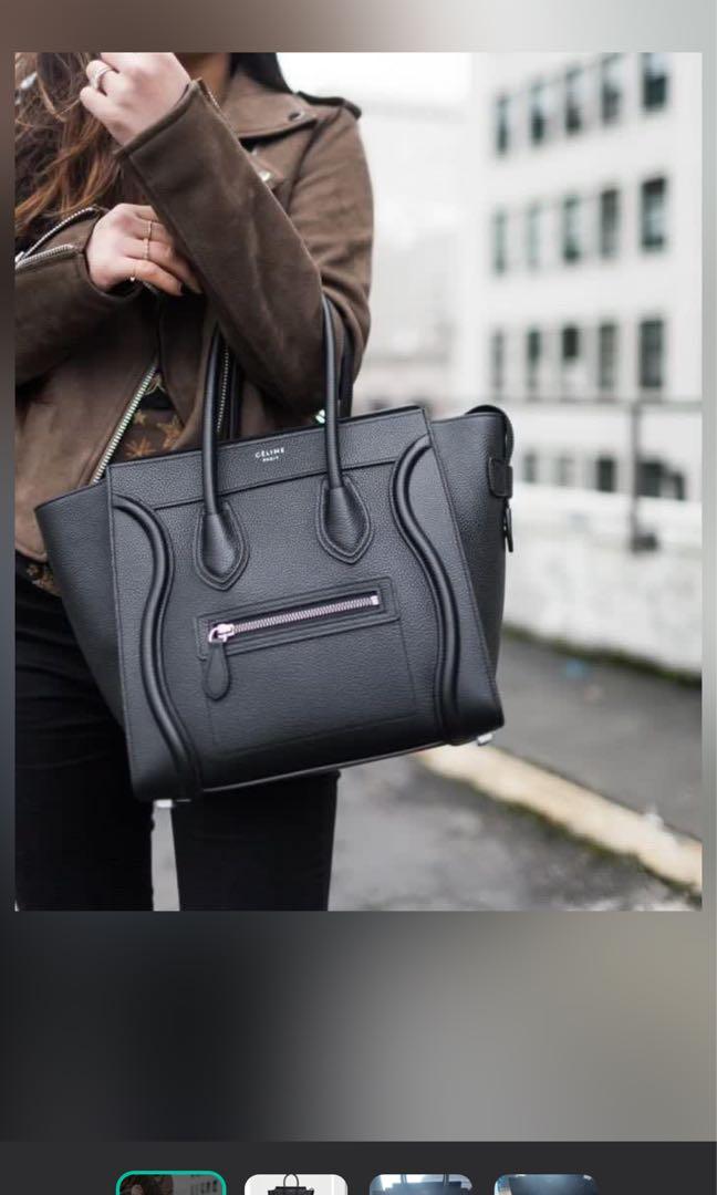 Micro luggage handbag in smooth clearance calfskin