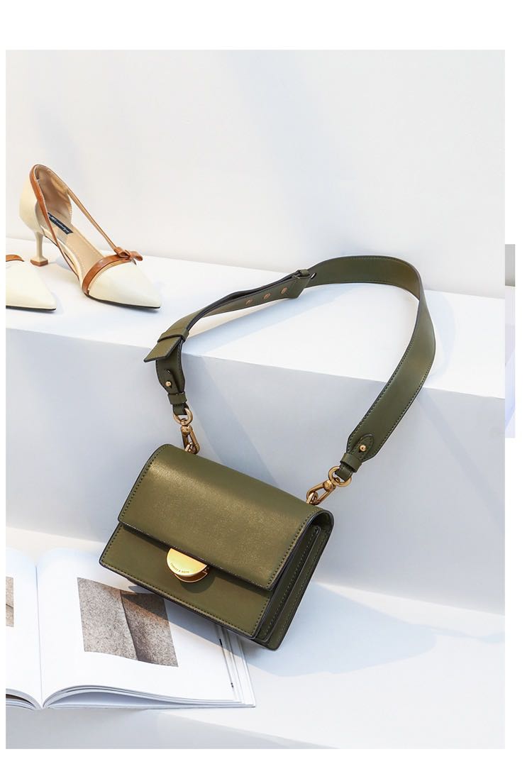 charles keith Organ bag olive green