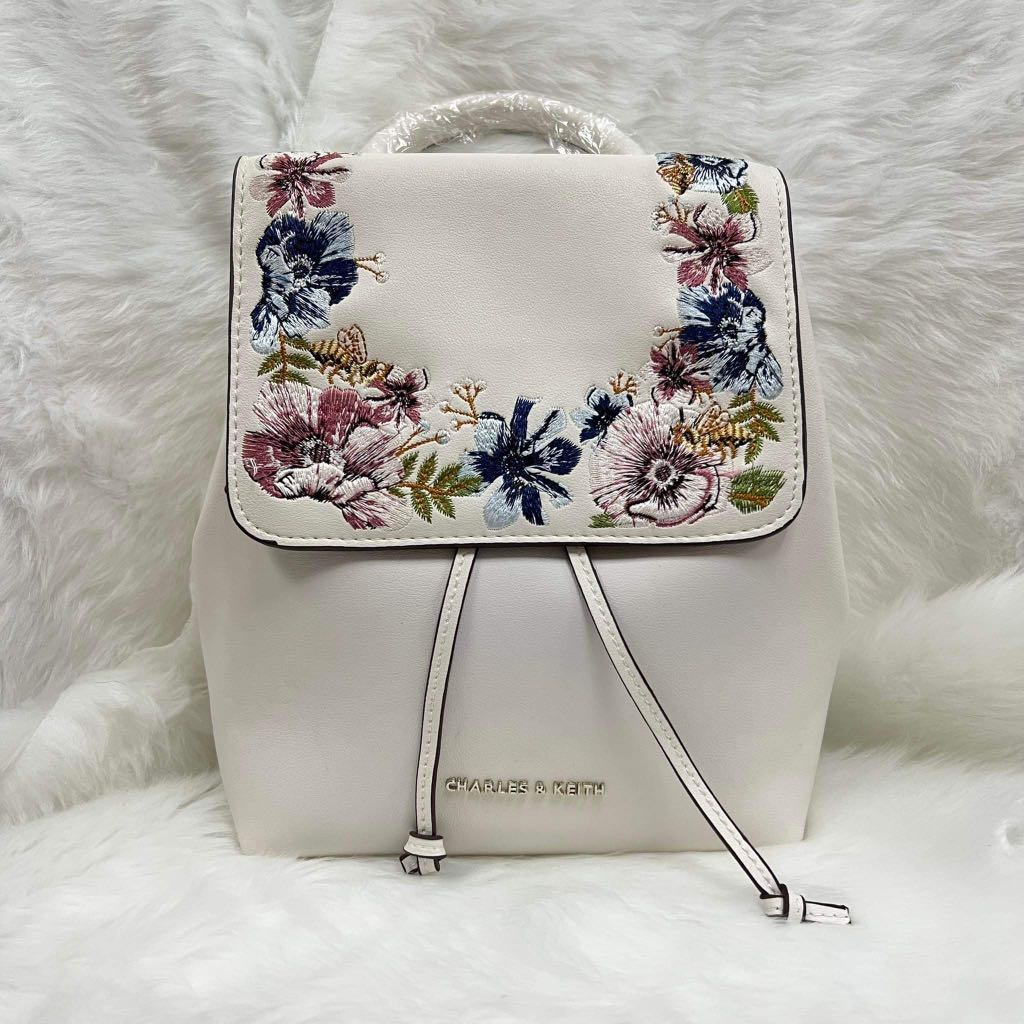 Charles And Keith Floral Backpack Women s Fashion Bags