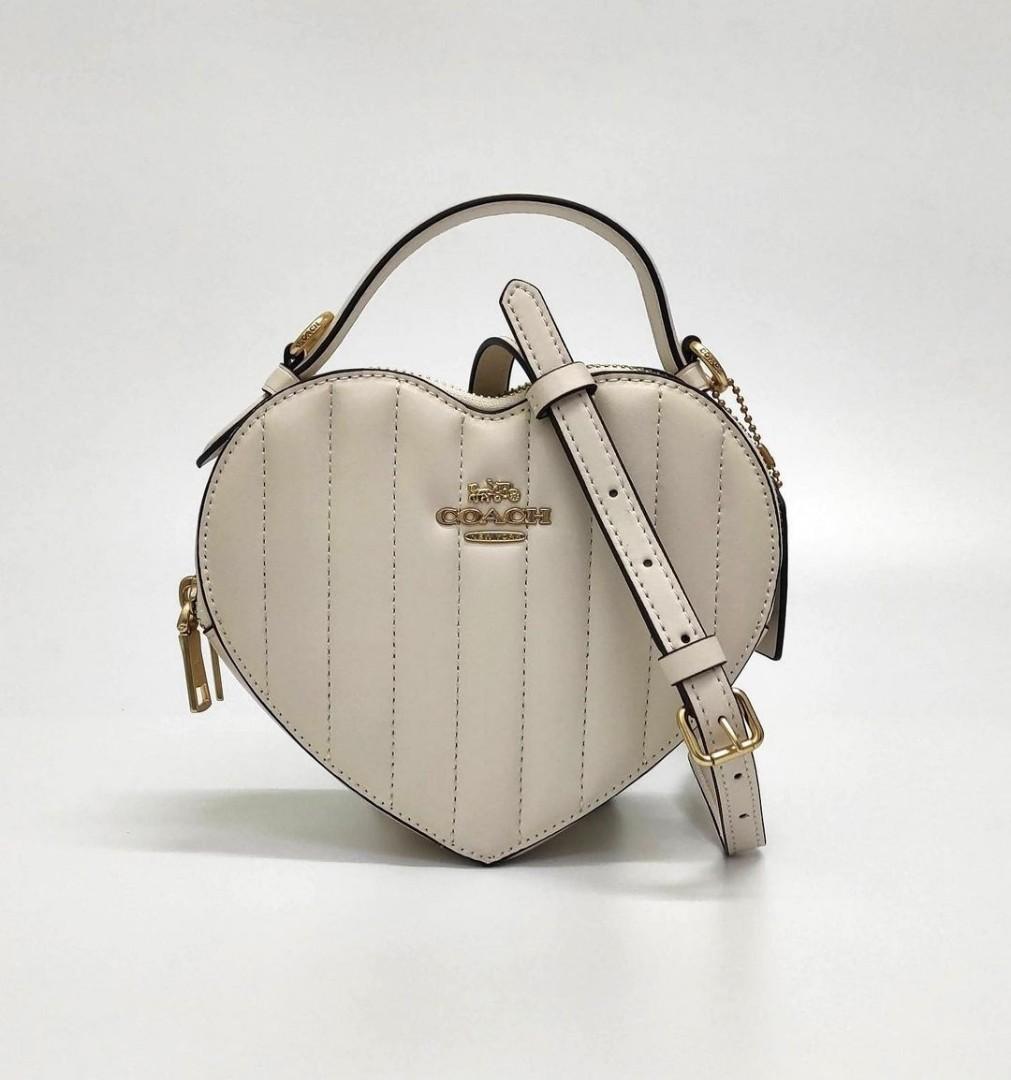 Coach Heart Crossbody Bag in White, Women's Fashion, Bags & Wallets,  Cross-body Bags on Carousell