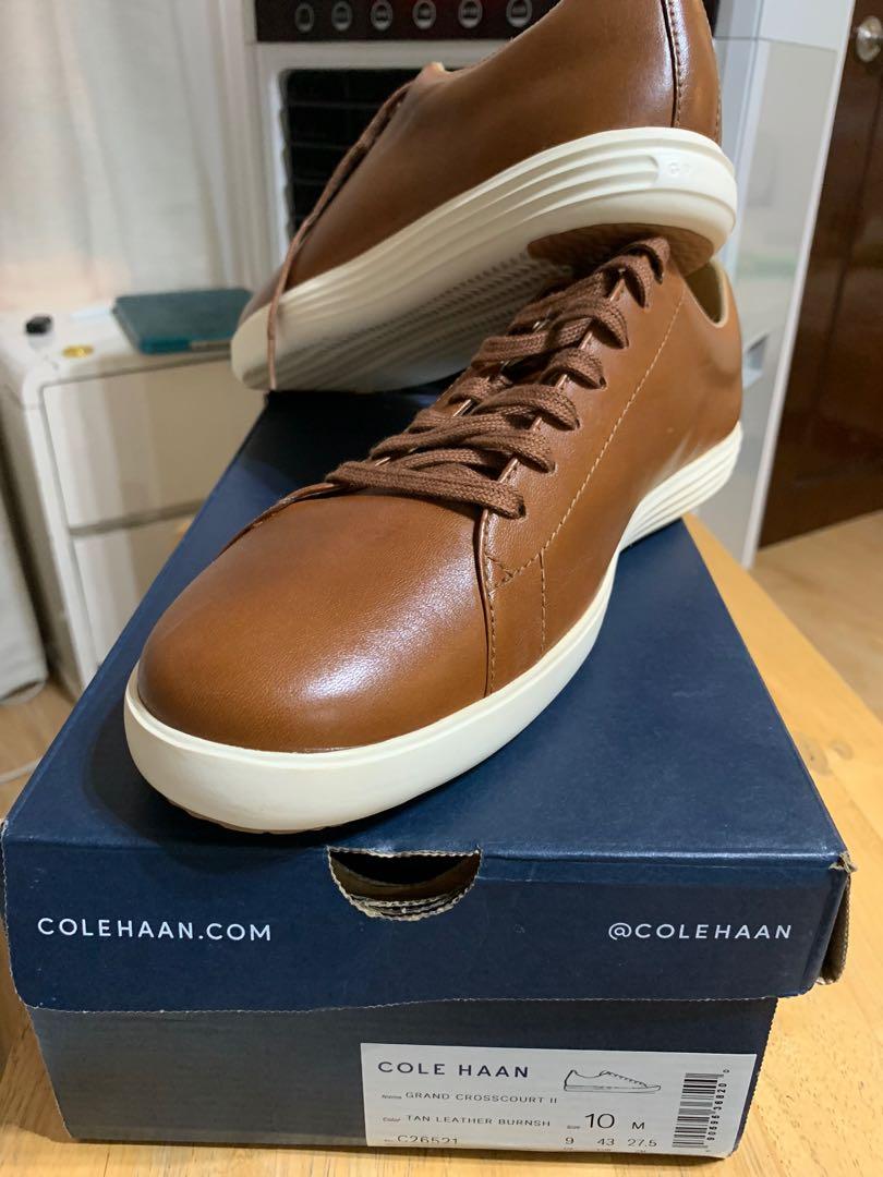 Cole Haan Shoes Mens 9M Grand Crosscourt II Sneaker Brown Leather Lace Up  C26521