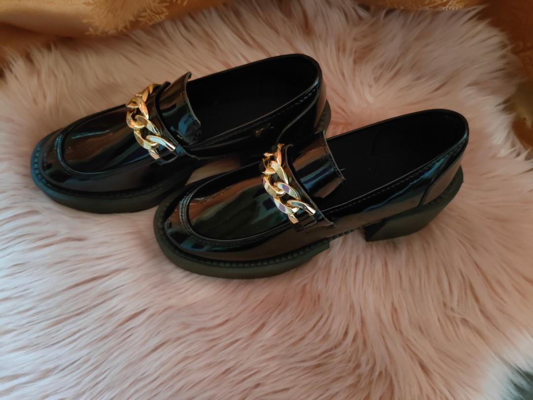 Loafers with deals gold buckle