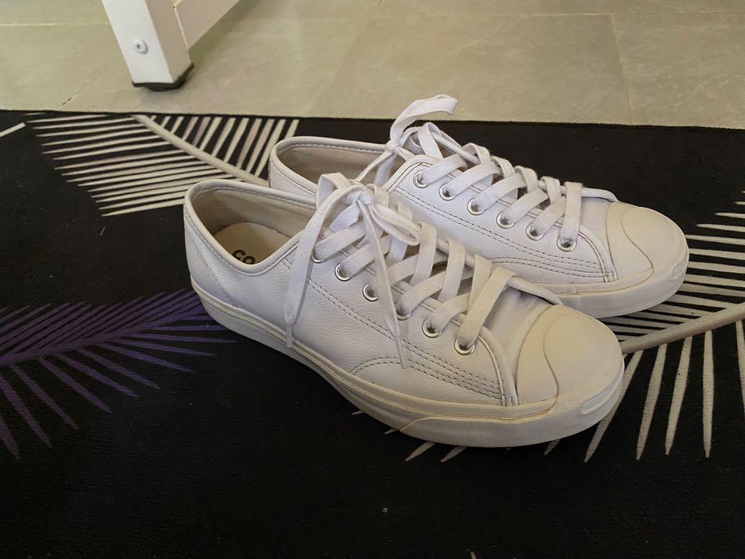 Converse jack purcell top white leather