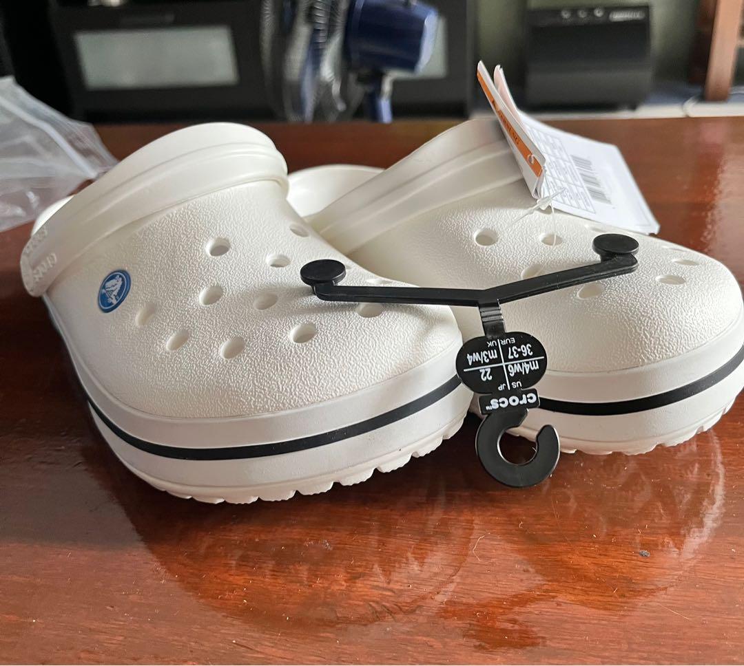 Crocs Unisex Crocband White Clogs US Size 6 Women s Fashion