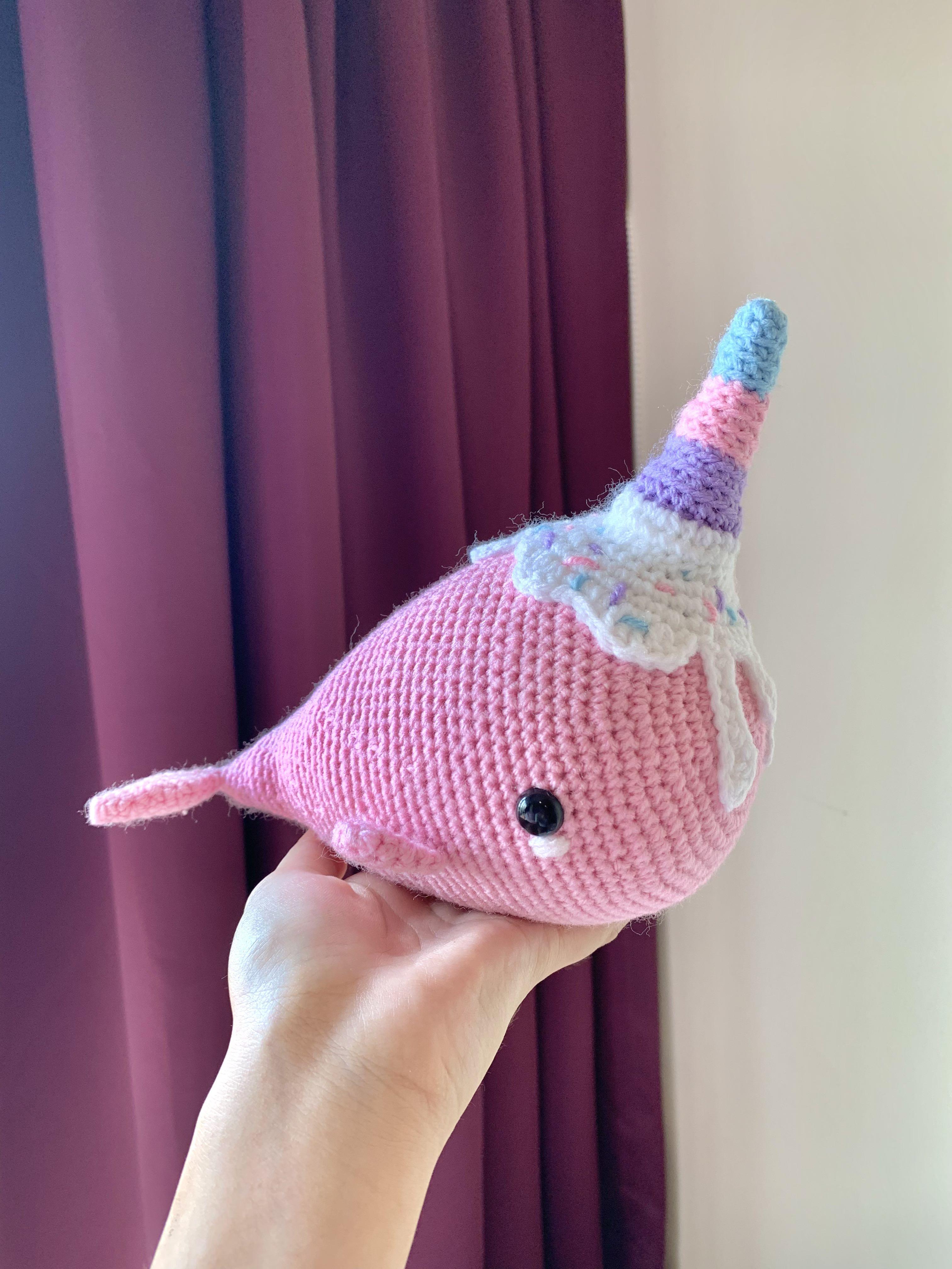 Customisable Amigurumi Ice Cream Narwhal Plushie Hobbies