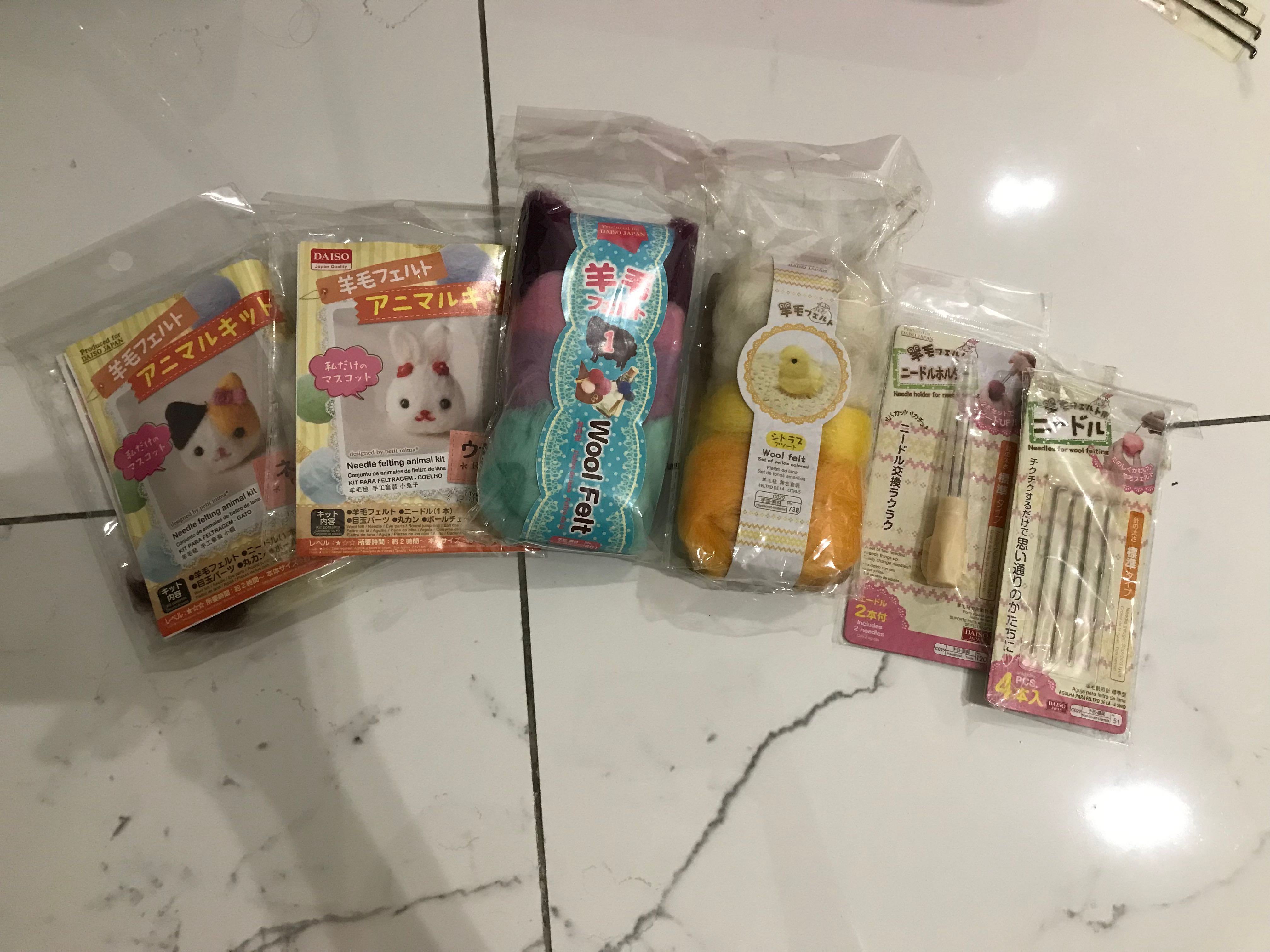Daiso Needle Felting Bundle, Hobbies & Toys, Stationery & Craft, Craft