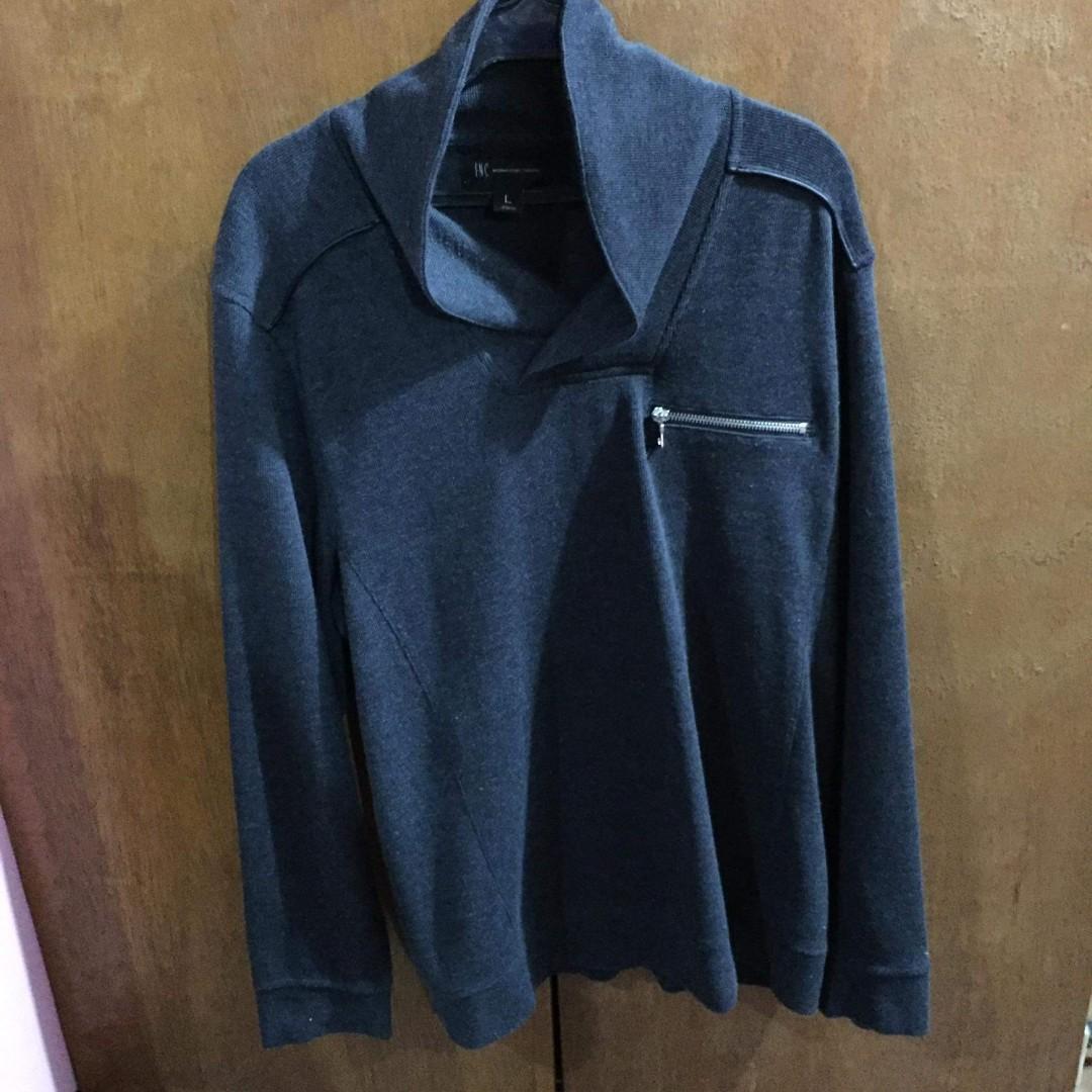 Dark gray jacket (Category: Coats, Jackets and Outerwear) located in Marikina City. Submitted by calimagsofia (Listing ID 1165965582, Image 2). Description: Selling my kuya's Jacket worn once Size XL ✅Shopee Checkout. Add 10 pesos per item.