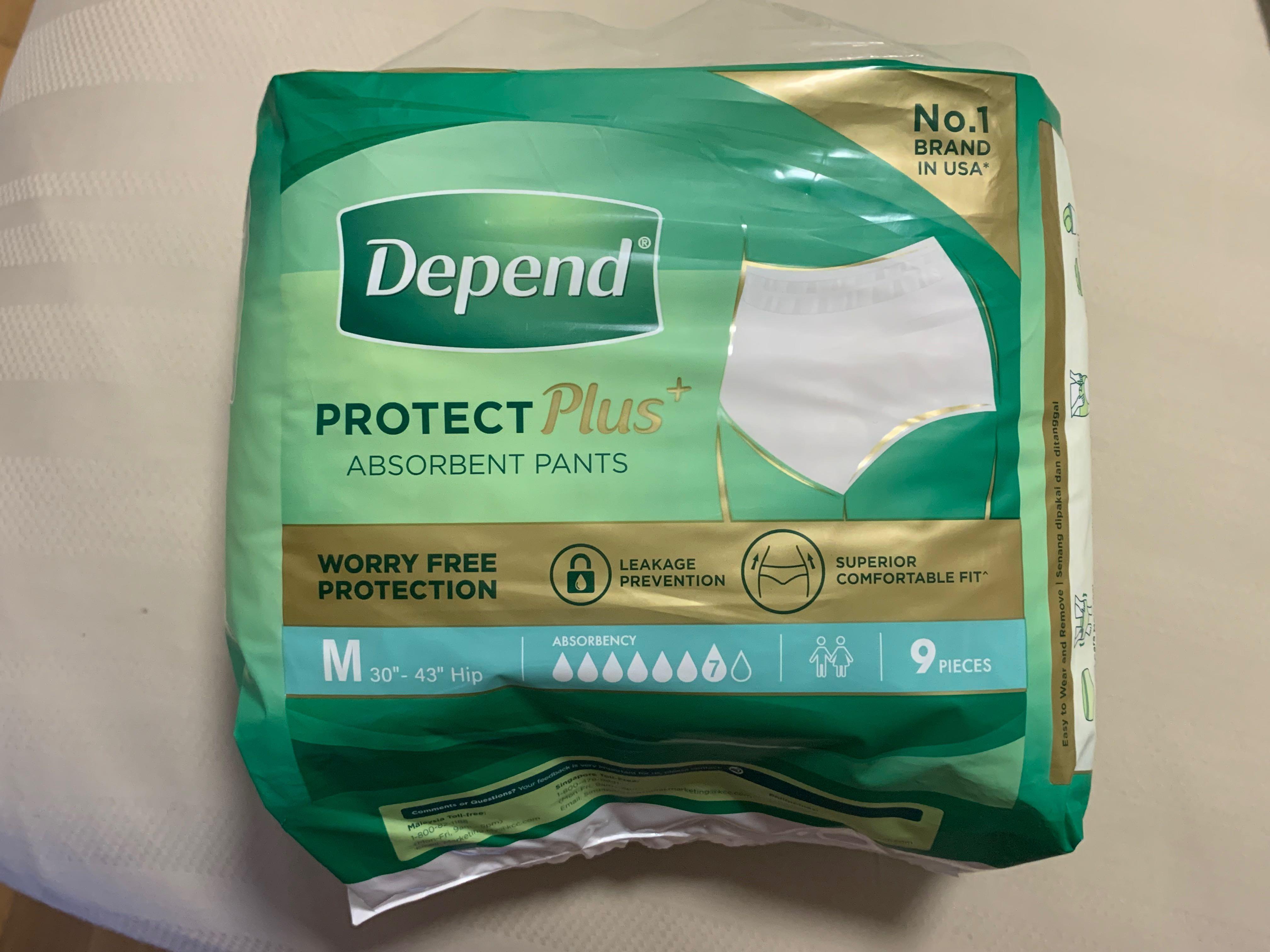 Depend Protect Plus Absorbent Pants Size M, Babies & Kids, Maternity Care  on Carousell