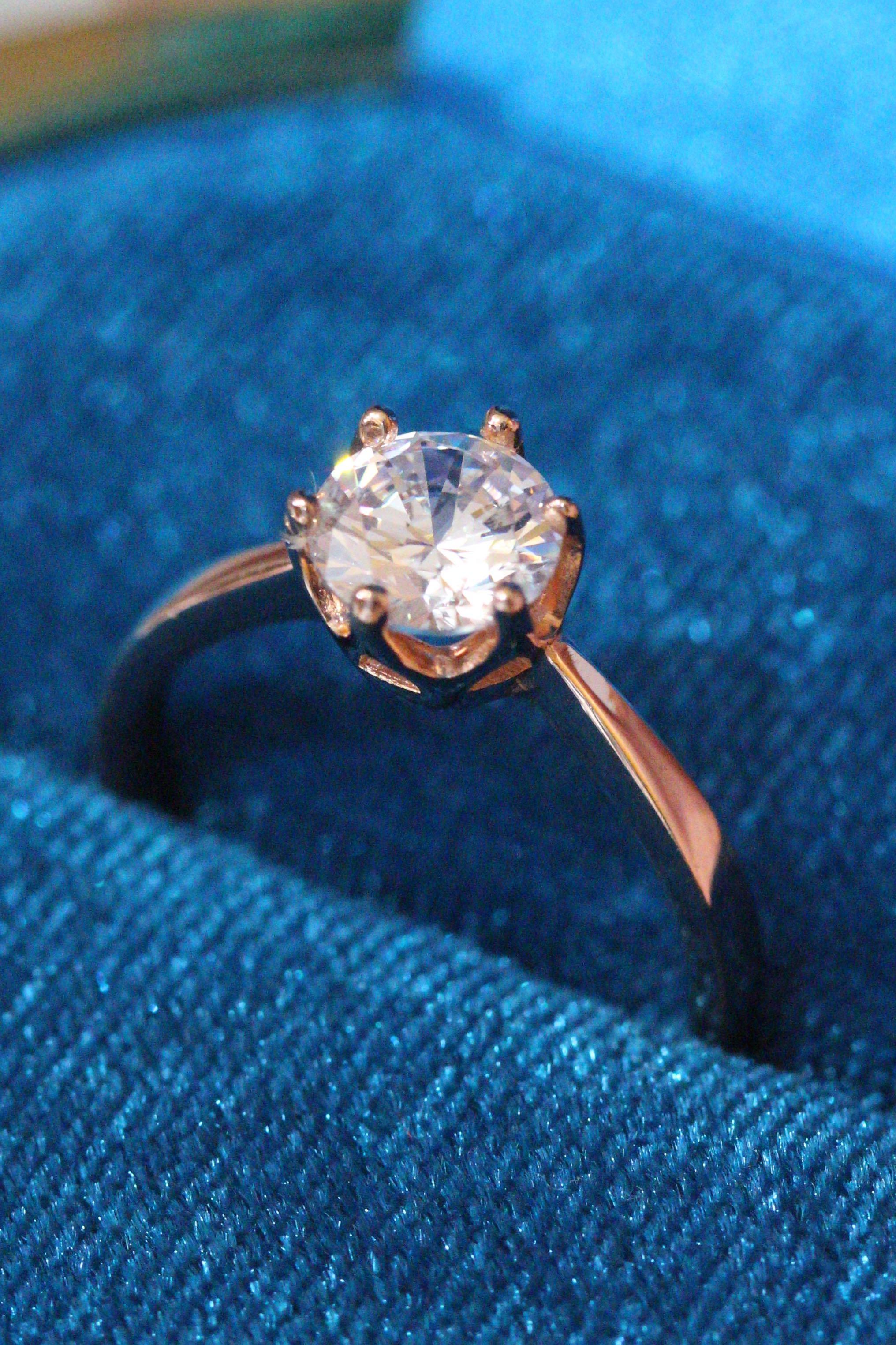 Gold plated diamond ring best sale