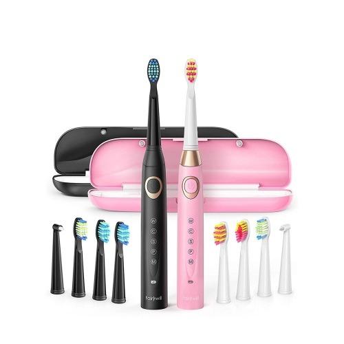 Fairywill Set Of 2 Electric Toothbrush Rechargeable Sonic Whitening Toothbrush Model Fw 507 Black Pink Beauty Personal Care Oral Care On Carousell