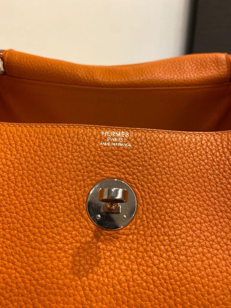 90% New Hermès Lindy 30 in Feu Orange Authentic Hermes, Luxury, Bags &  Wallets on Carousell