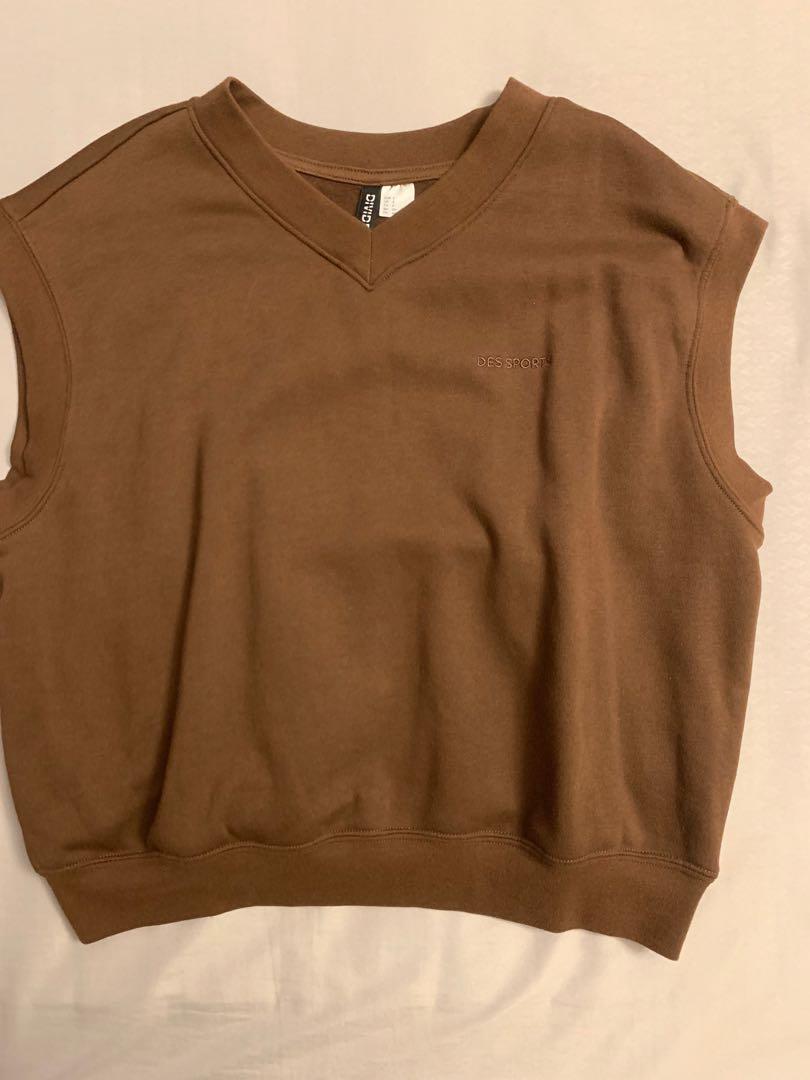 brown vest h&m