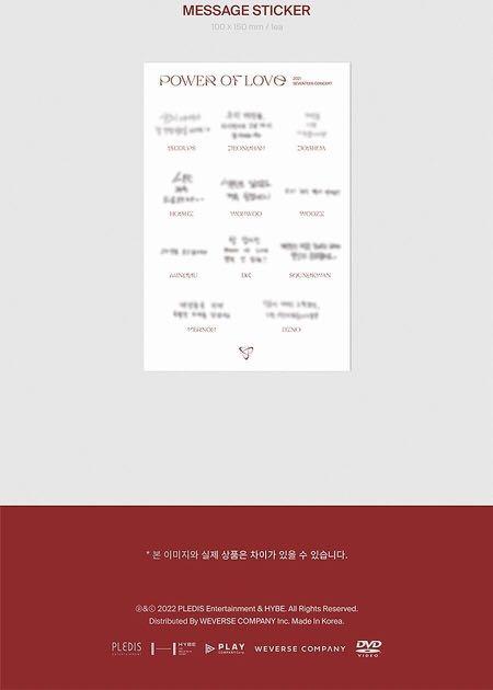 2021 SEVENTEEN CONCERT POWER OF LOVE 韓國版3 DVD + Photobook +