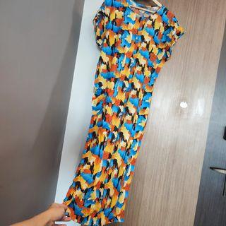 Kaftan artsy Nursing dress maxi