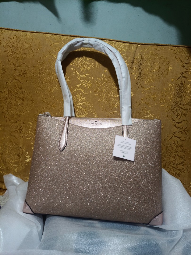 KATE SPADE SHIMMY GLITTER TOTE BAG (AUTHENTIC BRAND NEW), Luxury, Bags &  Wallets on Carousell
