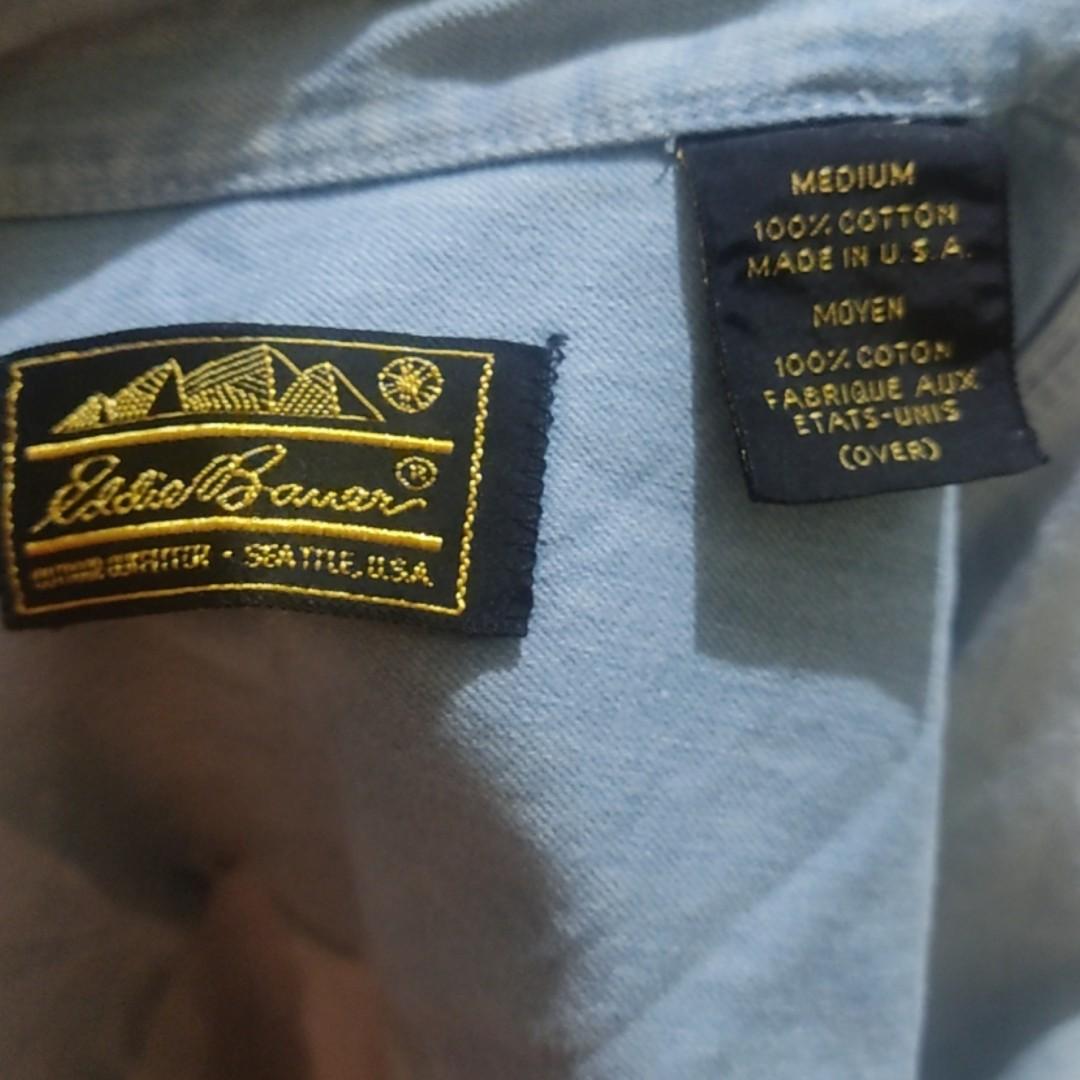 Kemeja Jean Denim Second Branded Eddie Bauer Made U.S.A L ...