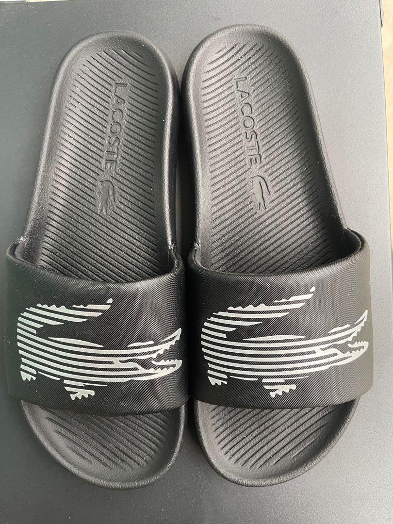 Men's croco metallic synthetic slides cheap
