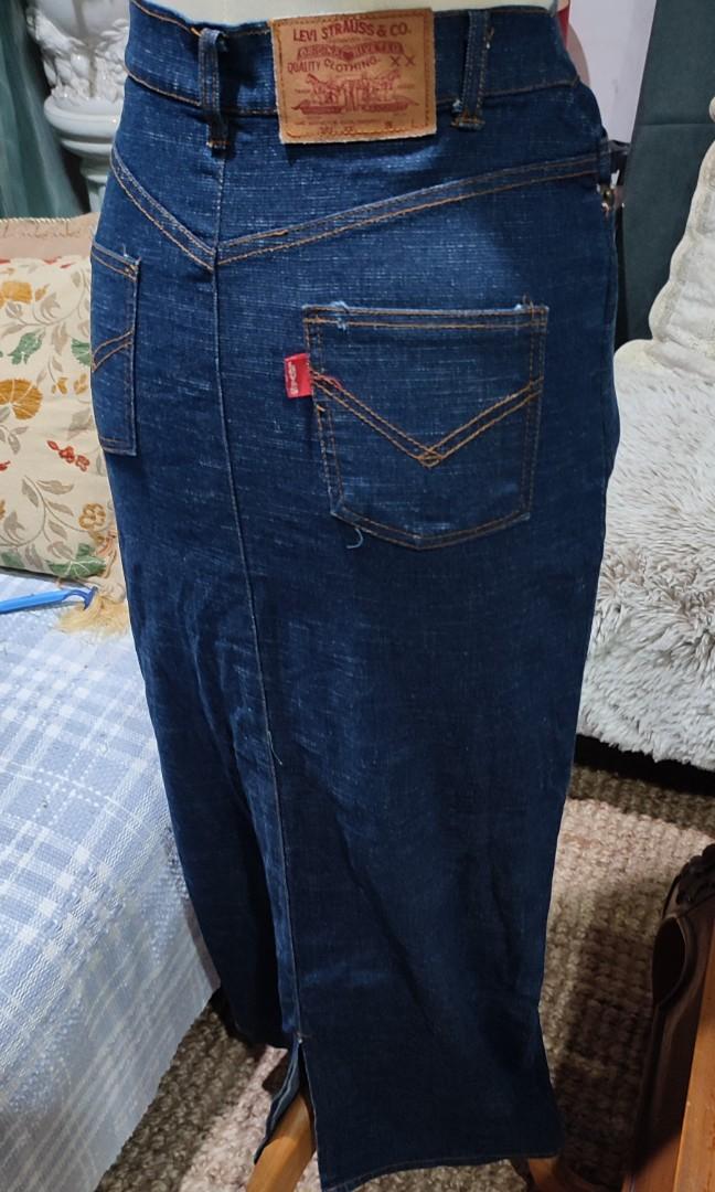 LEVIS 501 long skirt denim