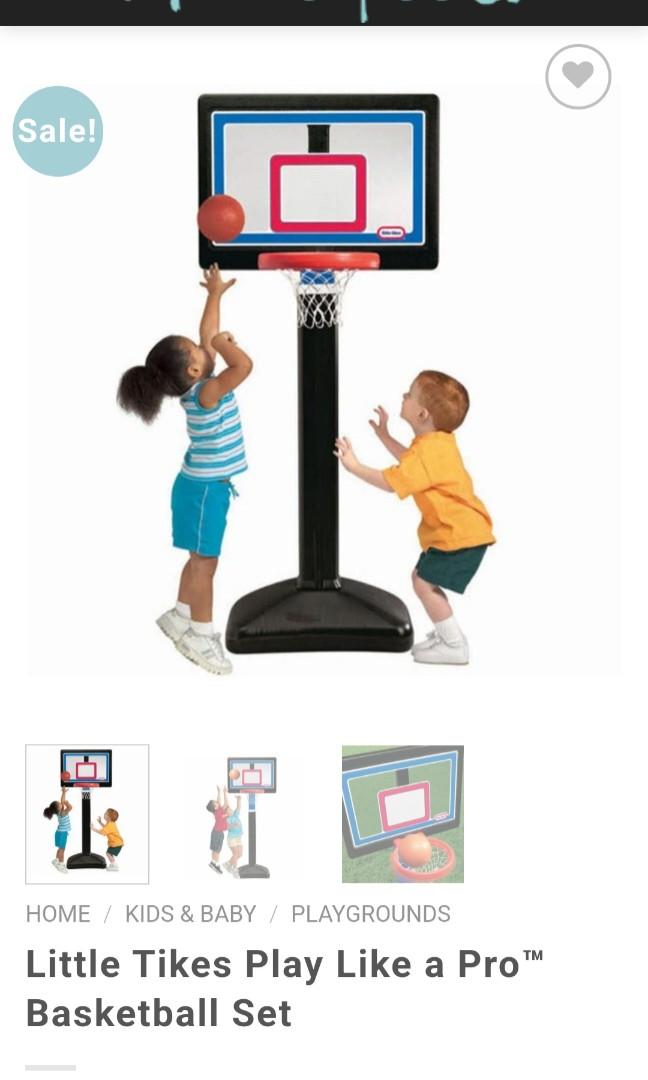 Little tikes play like a pro basketball set
