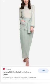 Lubna Kurung mint green