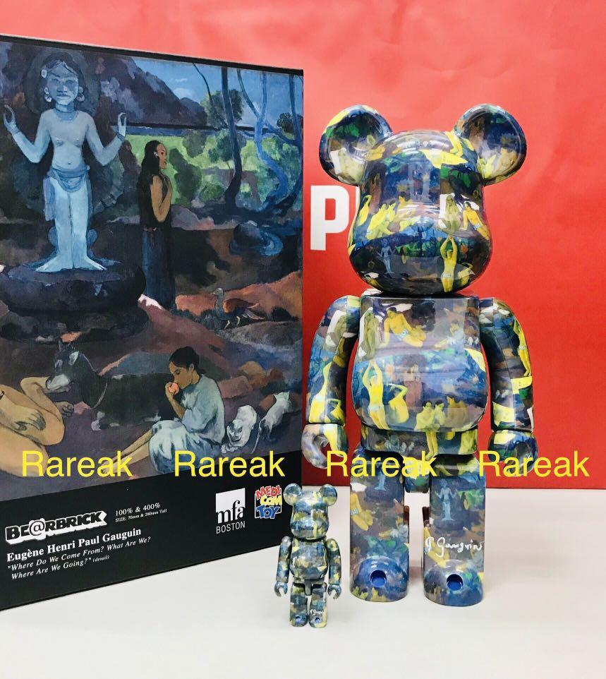 Medicom Bearbrick 2021 Eugène Henri Paul Gauguin “Where Do We Come From? 400％  +100％ be@rbrick set, 興趣及遊戲, 玩具 遊戲類- Carousell