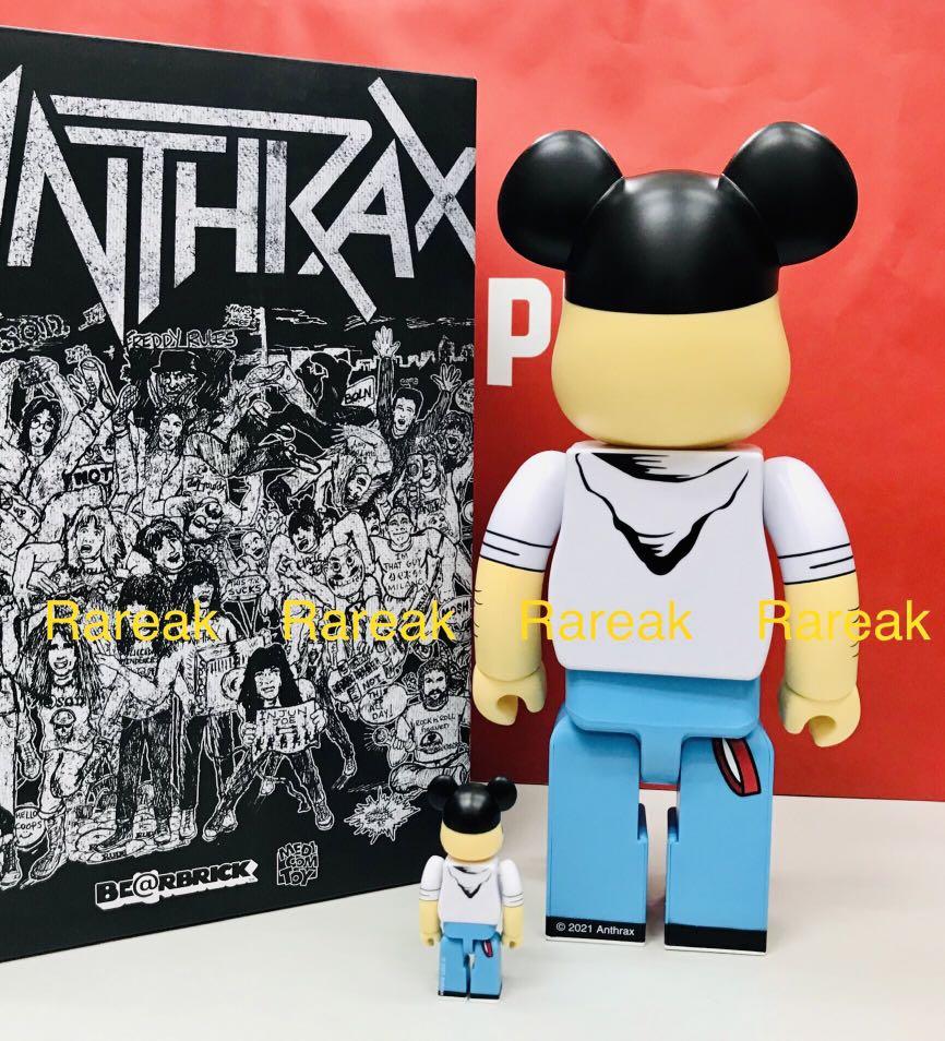 Medicom Bearbrick 2022 Anthrax Band Notman 400% + 100% be@rbrick