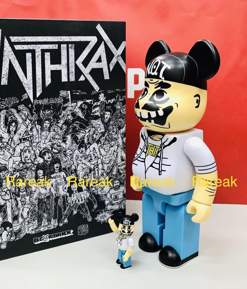 Medicom Bearbrick 2022 Anthrax Band Notman 400% + 100% be@rbrick