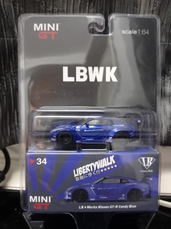 MINI GT 34 LBWK RHD Nissan GT-R R35 Type 1 Candy Blue MINIGT, 興趣