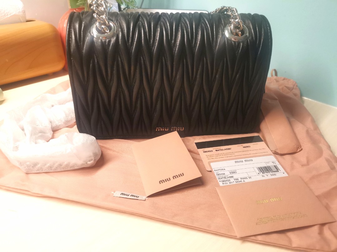 Miu Miu Club Matelasse Bag Luxury Bags Wallets on Carousell